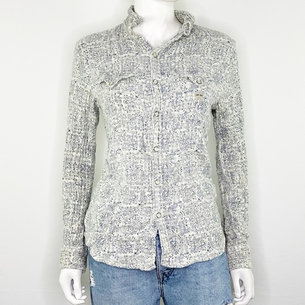 Denim & Supply Ralph Lauren Floral Gauze Button Up Shirt Size S Collared Preppy